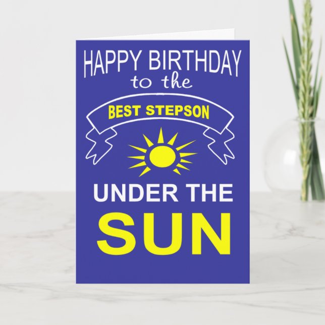 stepson birthday card (Front)