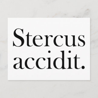 Stercus accidit postcard