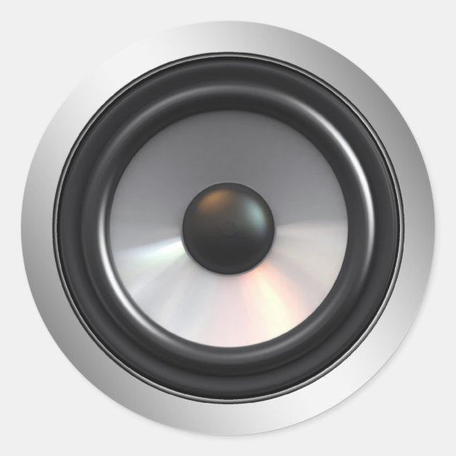 STEREO SPEAKER CLASSIC ROUND STICKER (Front)