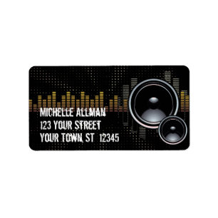 Stereo Speakers Avery Label