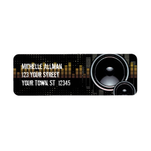 Stereo Speakers Avery Label
