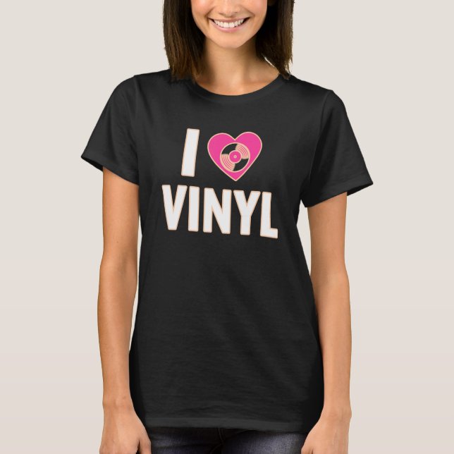 Stereo Vinyl Record Buff Music Disc Player Audio A T-Shirt (Front)