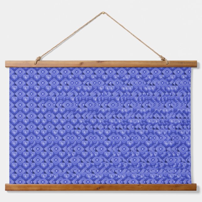 Stereogram 3d Heart Hands blue design hanging art Hanging Tapestry (Front)