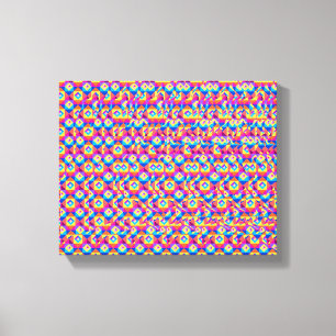 Stereogram Heart and Hands 3d poster Canvas Print