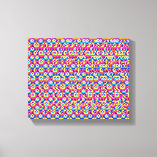 Stereogram Heart and Hands 3d poster Canvas Print (Front)