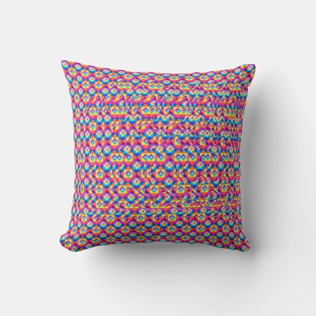 Stereogram Heart Hands design Throw Pillow (Front)