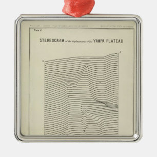 Stereogram Uinta Mountains Metal Ornament