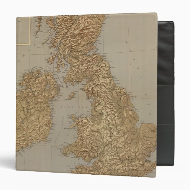Stereographical map, British Isles Binder (Front/Inside)