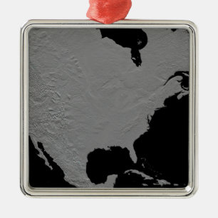 Stereoscopic view of North America 2 Metal Ornament