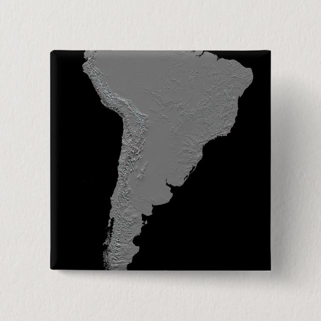Stereoscopic view of South America 2 Inch Square Button (Front)