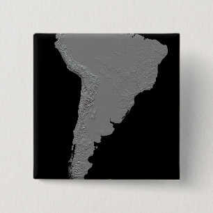 Stereoscopic view of South America 2 Inch Square Button