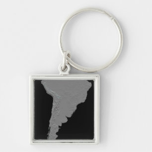 Stereoscopic view of South America Keychain