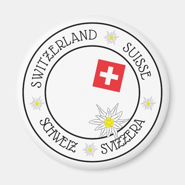 Stéréotypes suisses Aimant Réfrigérateur blanc (Devant)