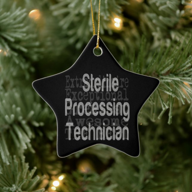 Sterile Processing Technician Extraordinaire Ceramic Ornament (Tree)
