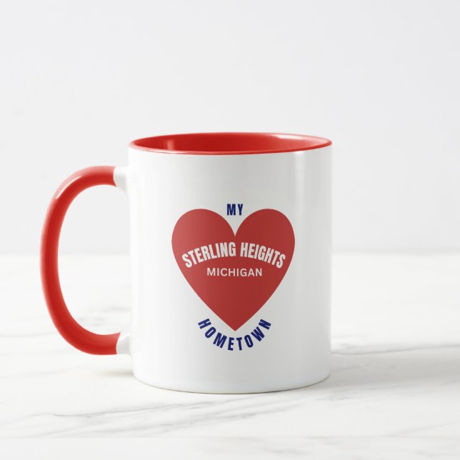 Sterling Heights Michigan Hometown Coffee Mug (Left)
