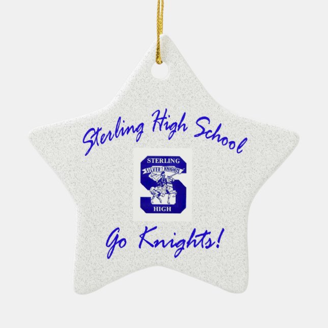 Sterling High Go Knights Logo I Star Ornement (Devant)