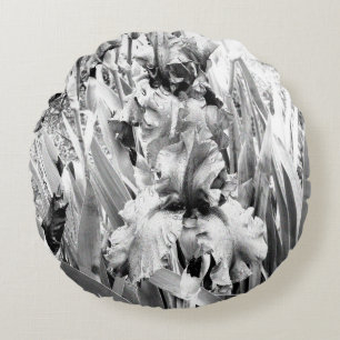 Sterling Irises.... Round Pillow