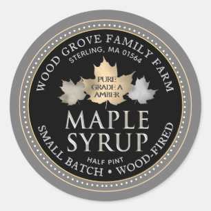 Sterling Label Small Batch Maple Syrup Gold Leaf