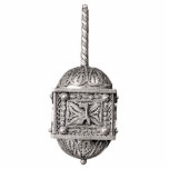 Sterling Silver Dreidel Keychain Photo Sculpture Keychain<br><div class="desc">Acrylic photo sculpture keychain with an image of a sterling silver dreidel,  a four-sided spinning top played with during the Jewish holiday of Hanukkah. See matching acrylic photo sculpture pin,  magnet,  ornament and sculpture. See the entire Hanukkah Keychain collection under the ACCESSORIES category in the HOLIDAYS section.</div>