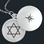 sterling star of david, brite blue  on white sterling silver necklace<br><div class="desc">sterling star of david,  brite blue  on white</div>