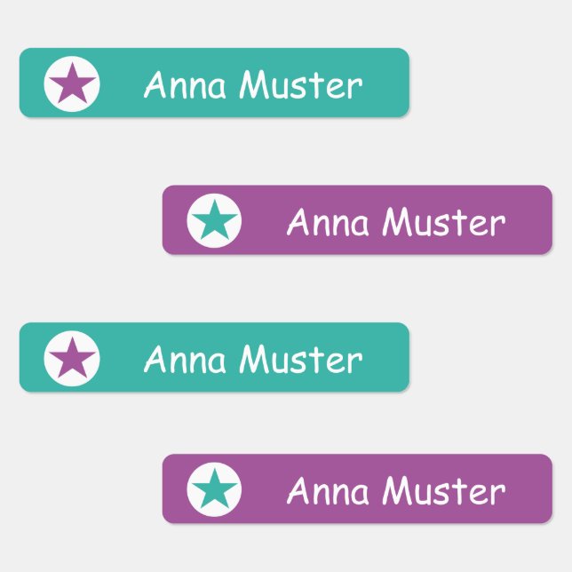 Stern - turquoise purple - 96 narrow children (Group)