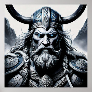 Stern Valhalla Viking Poster