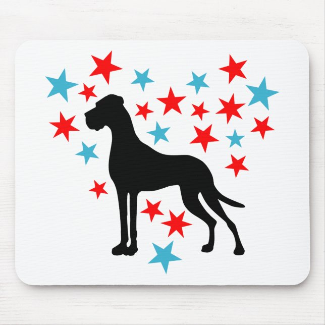 Sternenherz Dogge Mouse Pad (Front)