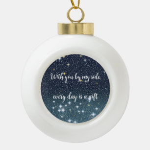 Sternenhimmel Ceramic Ball Christmas Ornament