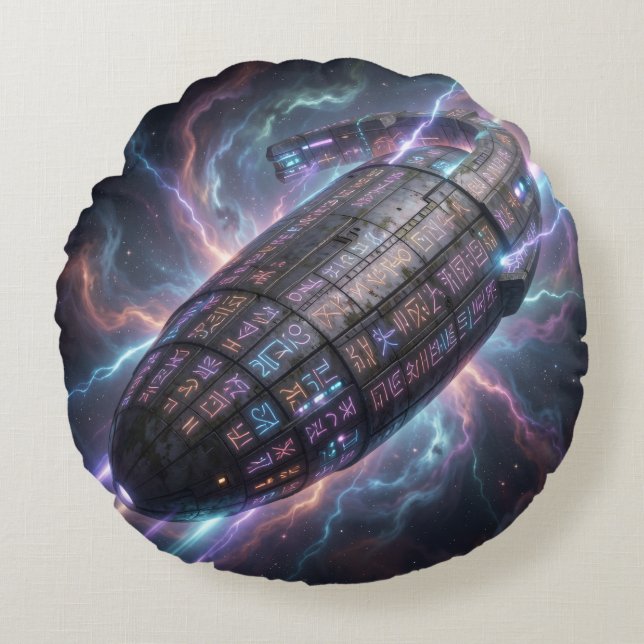 Sternenpfad – Reise durch das Universum´13 Round Pillow (Front)