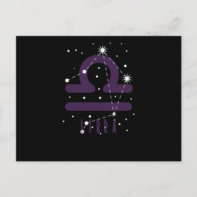 Sternzeichen Waage "Libra" Postcard (Front)