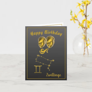 Sternzeichen Zwillinge -  Card