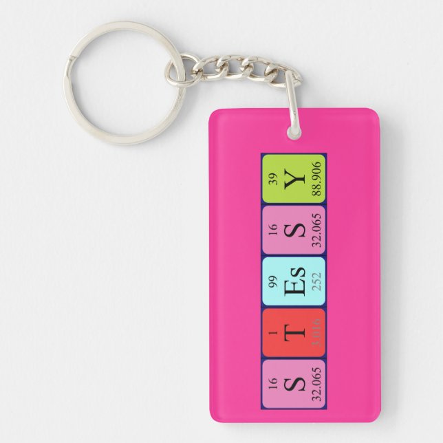 Stessy periodic table name keyring (Front)