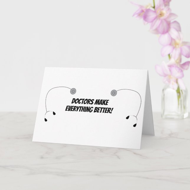 Stethescope Better Doctor Day Personalize Card (Orchid)