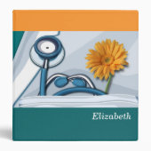 Stethoscope and Daisy Nurse Appreciation Gift Binder (Front)