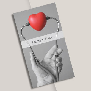 Stethoscope and Heart Business Card Template