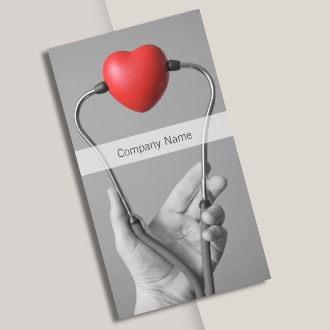 Stethoscope and Heart Business Card Template (Creator Uploaded)