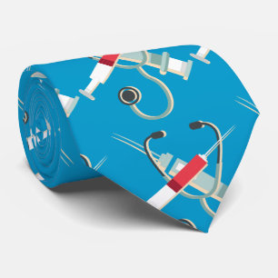Stethoscope and Syringes Tie