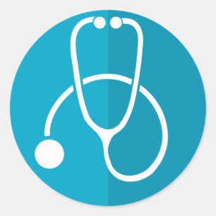 Stethoscope Classic Round Sticker