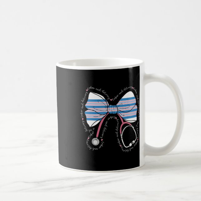 Stethoscope Coquette Bow Ba1  Coffee Mug (Right)