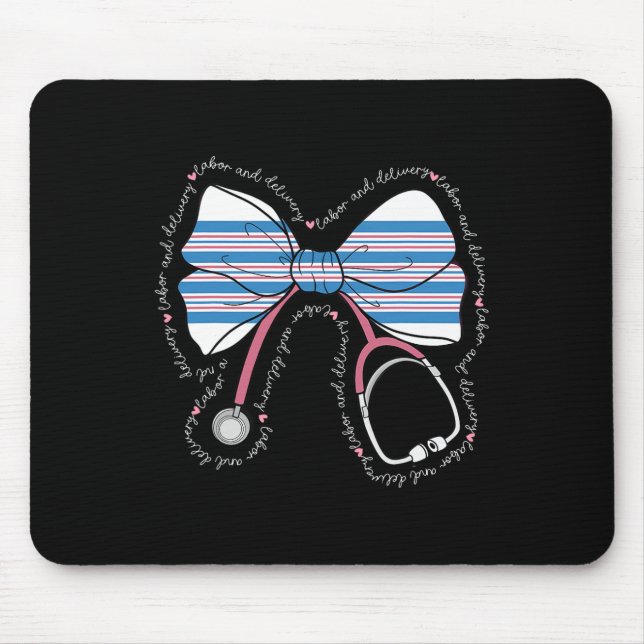 Stethoscope Coquette Bow Ba1  Mouse Pad (Front)