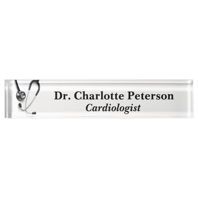 Stethoscope Custom Doctor Nameplate (Front)