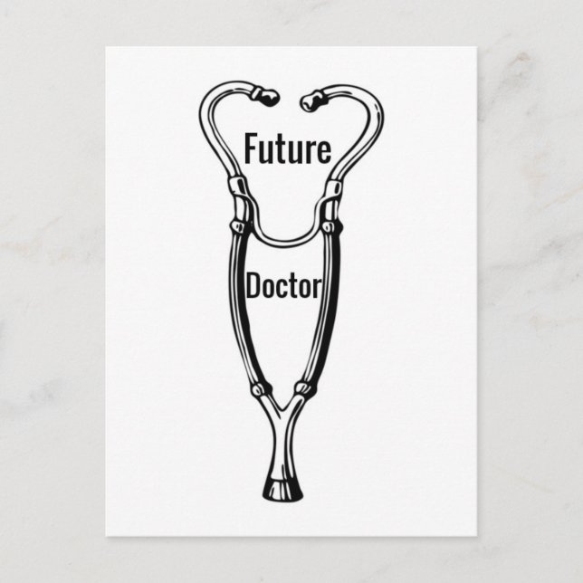 Stethoscope Design For Aspiring Doctors Postcard (Front)