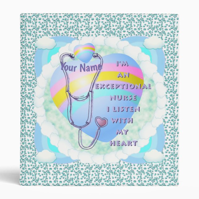 Stethoscope exceptional nurse  binder (Front)