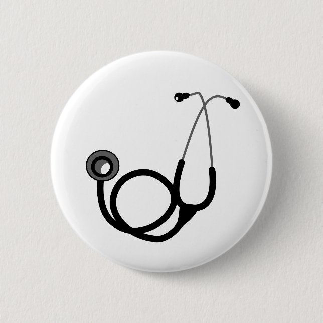 Stethoscope for the Doctor 2 Inch Round Button (Front)