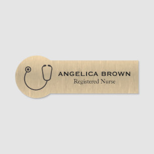 Stethoscope - Gold Name Tag
