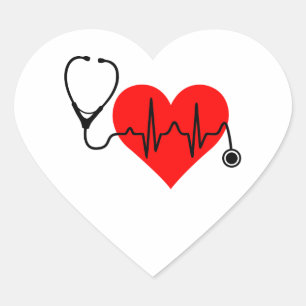 Stethoscope Heartbeat Heart Sticker
