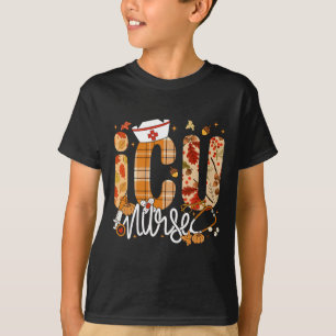 Stethoscope Icu Nurse Fall Yall Autumn Leaves Than T-Shirt