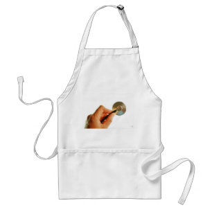 Stethoscope in one hand for a hospital atmosphere. standard apron