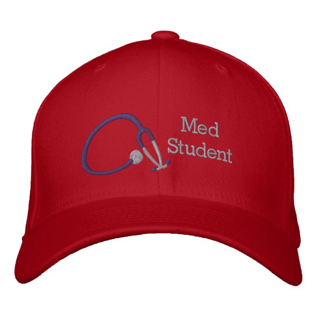 Stethoscope Med Student Embroidered Cap (Front)