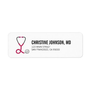 Stethoscope Médicale Adresse de retour du médecin